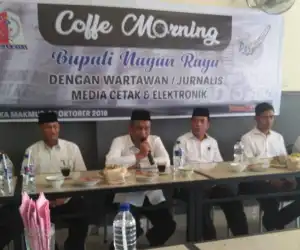 Bupati Nagan Raya Kopi Pagi Bersama Para Jurnalis