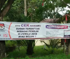 Melanggar Aturan, APK Dipasang di Pohon Belum Ditertibkan