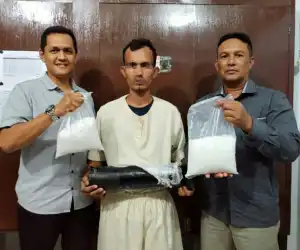 Bawa 2 Kg Sabu, Pemuda Nisam di Tangkap Polisi