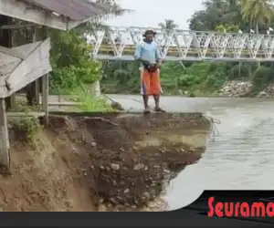 Erosi Kreung Babahrot Ancam Rumah dan Kebun Warga Abdya