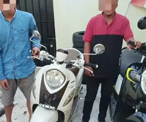 Diduga Mencuri Sepeda Motor Dua Pria di Tangkap Polisi