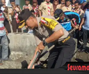 Di Nagan, HPSN 2019 di Isi Dengan Membersihkan Saluran Air