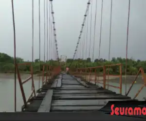Jembatan Penghubung Pante Ceuremen-Panton Reu Rusak Parah