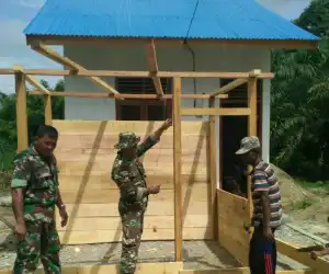 Setelah Bangun Rumah, Kini Kodim Nagan Raya Bangun Kios Untuk Putehdi
