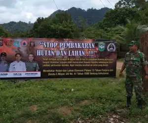 Kodim Aceh Jaya Lakukan Hal Ini Untuk Cegah Karhutla