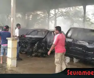 Empat Unit Mobil Dinas Pemkab Abdya Hangus Terbakar