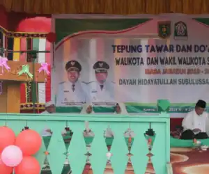Santri Pesantren Hidayatullah Gelar Doa dan Peusijuk Wali Kota