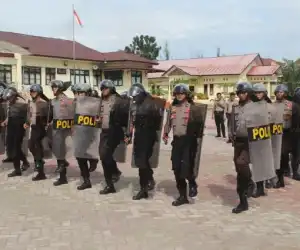 Polres Nagan Raya Gelar Latihan Pengendalian Massa