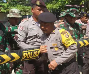 Kodim dan Polres Gelar Latihan Dalmas Gabungan
