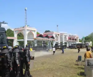 Mengamankan Pemilu 2019 Polres Nagan Raya Gelar Simulasi Sispamkota