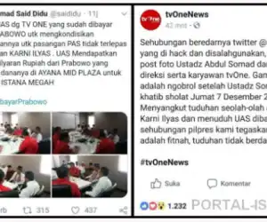 Sadis! tvOne dan UAS di Fitnah Akun “Said Didu”