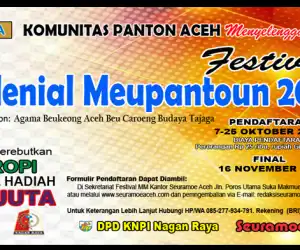 Buruan Daftar! Festival Milenial Meupantoun 2019 Berhadiah Total 15 Juta