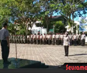 Kapolres Aceh Barat Pimpin Upacara Apel Gelar Pasukan