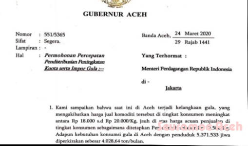 Anggota DPRA Apresiasi Plt Gubernur Aceh Atasi Kelangkaan Gula