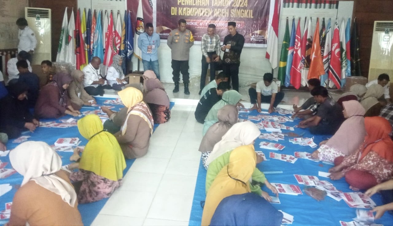 Ratusan Surat Suara Pilgub dan Pilbup Aceh Singkil Rusak