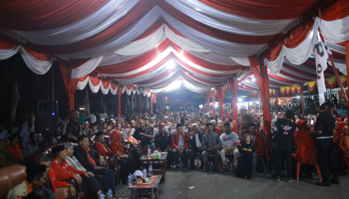 Gelar Silaturahmi Politik, Paslon Jadi Ubah Jalan Kompleks Perkantoran Jadi Lautan Manusia