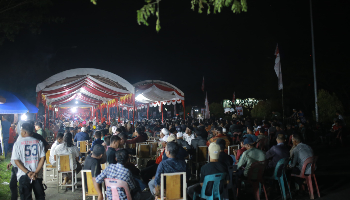 Gelar Silaturahmi Politik, Paslon Jadi Ubah Jalan Kompleks Perkantoran Jadi Lautan Manusia