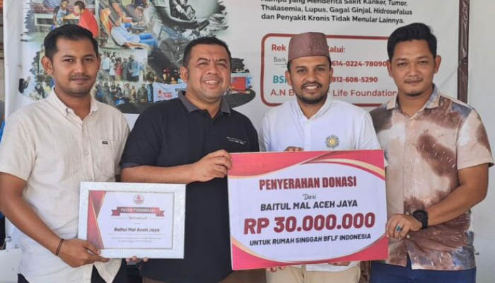 Baitulmal Aceh Jaya Salurkan Bantuan Rp30 Juta untuk Rumah Singgah BFLF