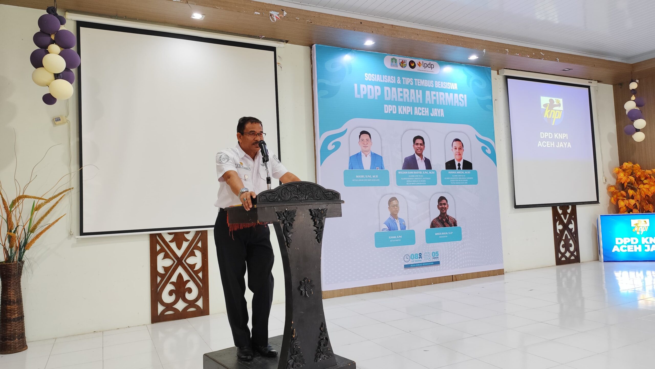 Buka Sosialisasi Beasiswa LPDP Afirmasi, Murtala Apresiasi Kinerja KNPI Aceh Jaya