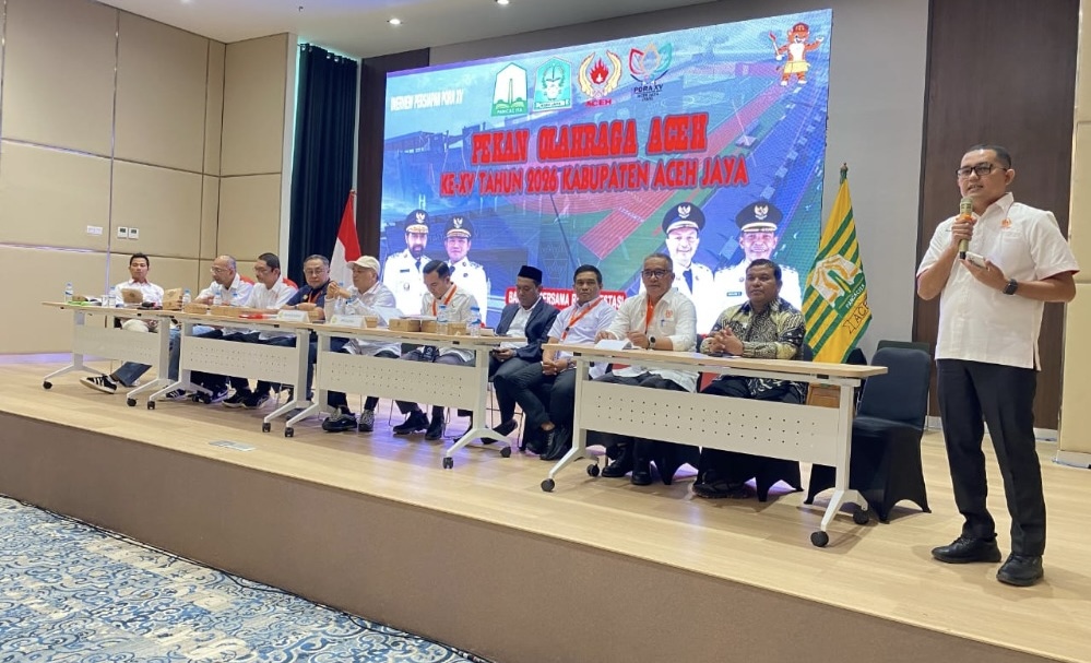 Pj. Sekda Aceh Jaya Hadiri Pemaparan Tuan Rumah PORA XV 2026