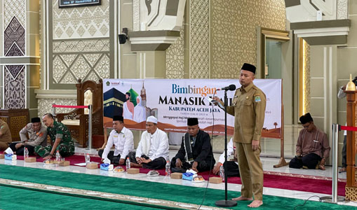 Buka Kegiatan Bimbingan Manasik Haji, Ini Kata Bupati Aceh Jaya
