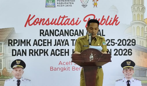 Wakil Bupati Aceh Jaya Buka Forum Konsultasi Publik RPJMK 2025–2029
