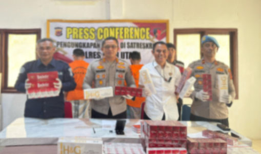 Tiga Pengedar dan Puluhan Dus Rokok Ilegal Diamankan Polisi