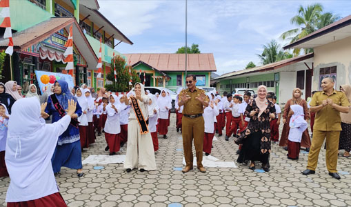 Tinjau MPLS di TKN Paoh Jaya dan SDN 1 Jaya, Ini Pesan Bunda PAUD