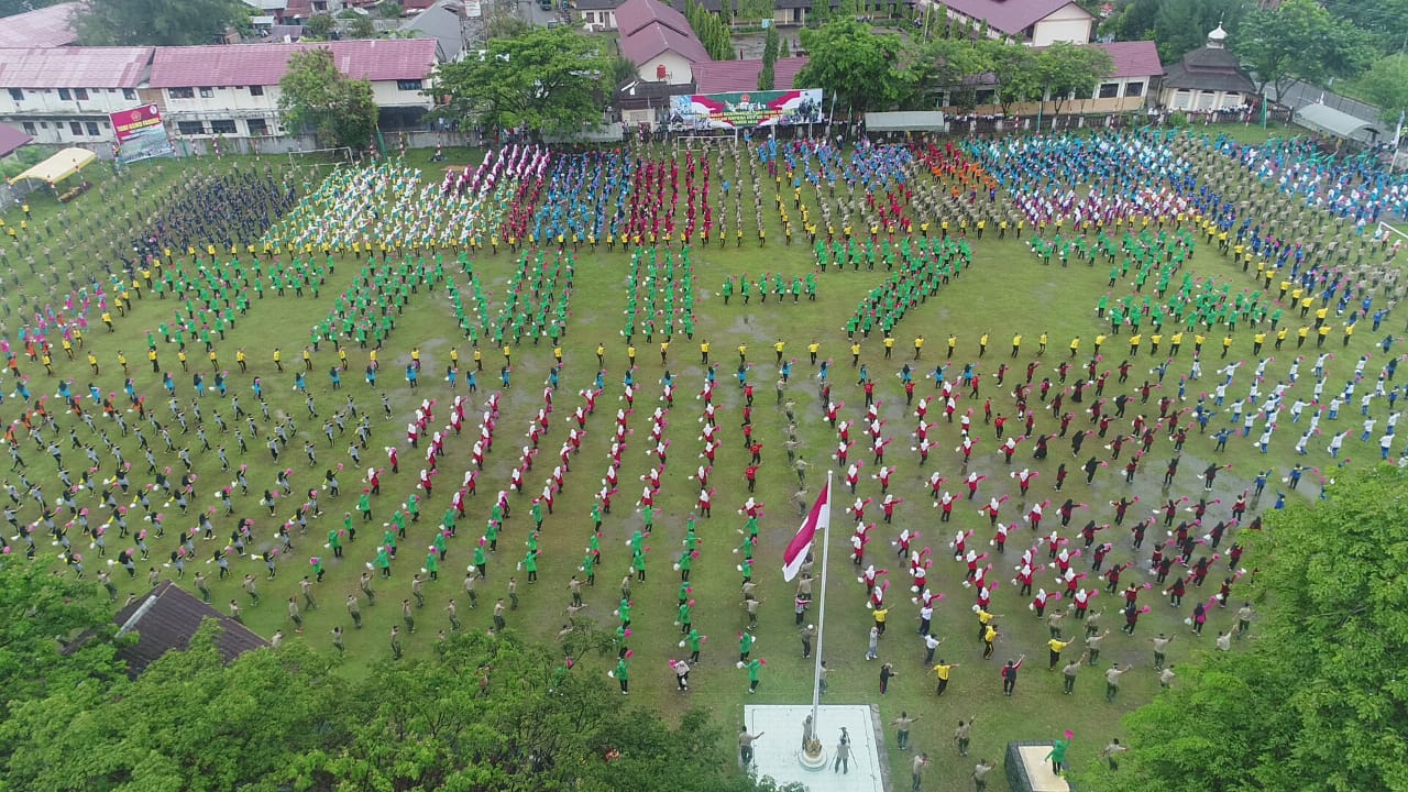 3.500 Peserta Ikut Pemecahan Relor MURI Tari Gemu Fa Mi Re di Meulaboh